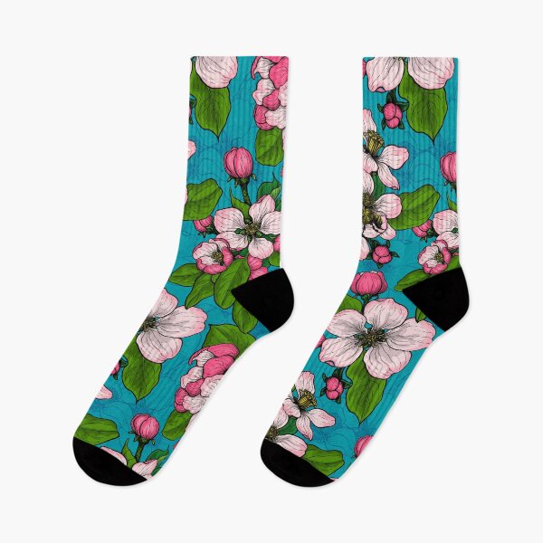 Item preview, Apple blossom on turquoise designed and sold by Katerina Mitkova Kirilova.