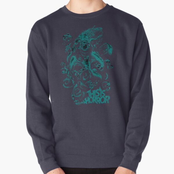 This Is Horror Green on White OctoTerror Pullover Sweatshirt