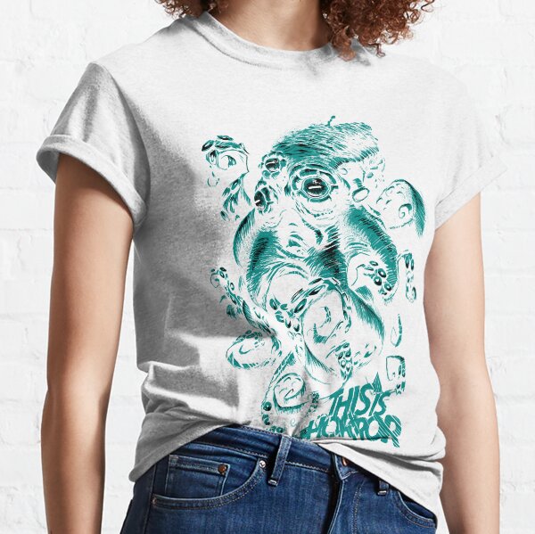 This Is Horror Green on White OctoTerror Classic T-Shirt