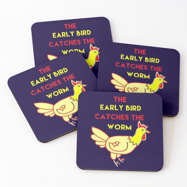 Item preview, The Early Bird Catches The Worm Cockerel designed and sold by DesignsofNote.