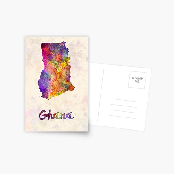 Ghana in watercolor Postcard