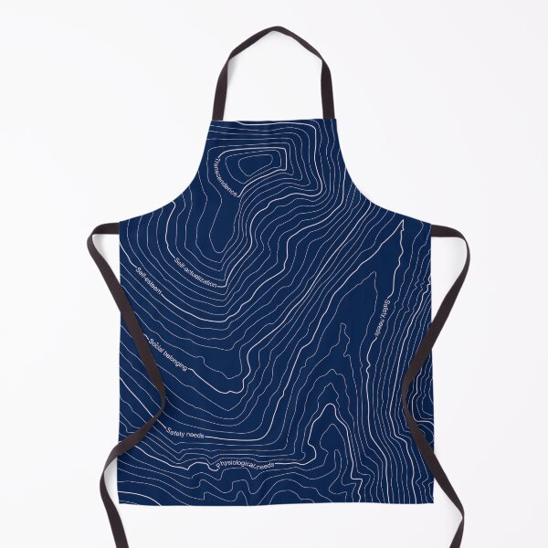 Item preview, WE PERCEIVE | PSYCHOLOGY THINGS s - Maslow's HIERARCHY of NEEDS on Topography - Dark Blue designed and sold by Luis Wong | We Perceive.