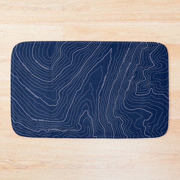 Item preview, WE PERCEIVE | PSYCHOLOGY THINGS s - Maslow's HIERARCHY of NEEDS on Topography - Dark Blue designed and sold by Luis Wong | We Perceive.