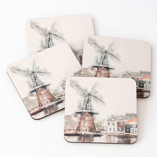 Item preview, Windmill on a Dutch Canal designed and sold by wazoosi.