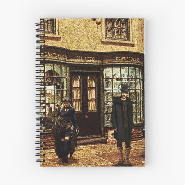 Item preview, Dickensian style shop with steampunk figures. designed and sold by melbeasleyarts.