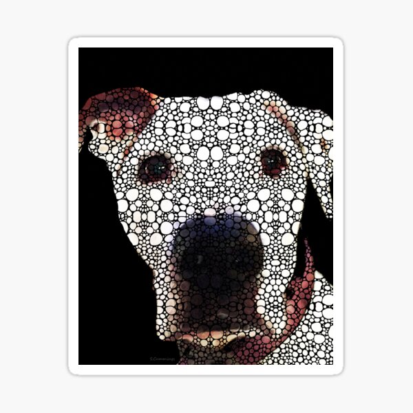 Colorful Dog Pit Bull Art - Happy - By Sharon Cummings Jigsaw Puzzle by  Sharon Cummings - Pixels