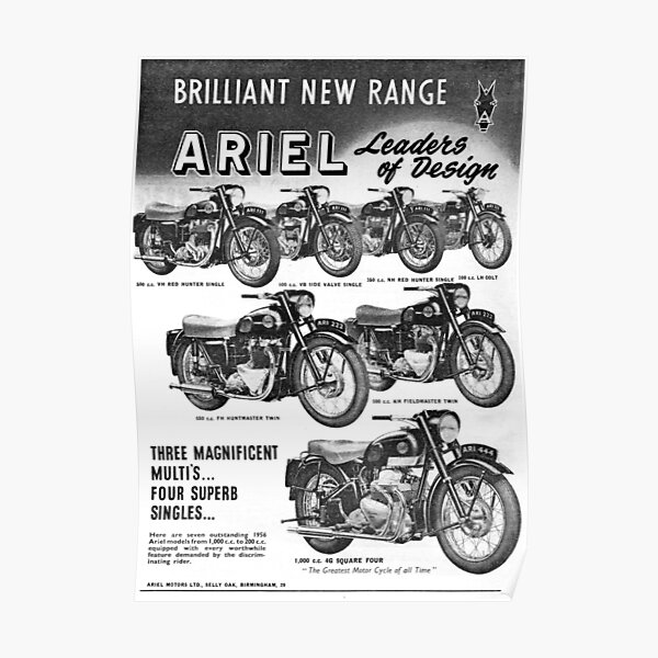 Tin Sign Vintage Ariel Works Limited The Modern Motorcycle 