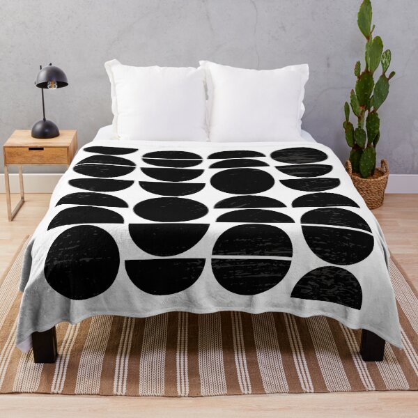 Item preview, Black and white midcentury geometric designed and sold by MaiZephyr.