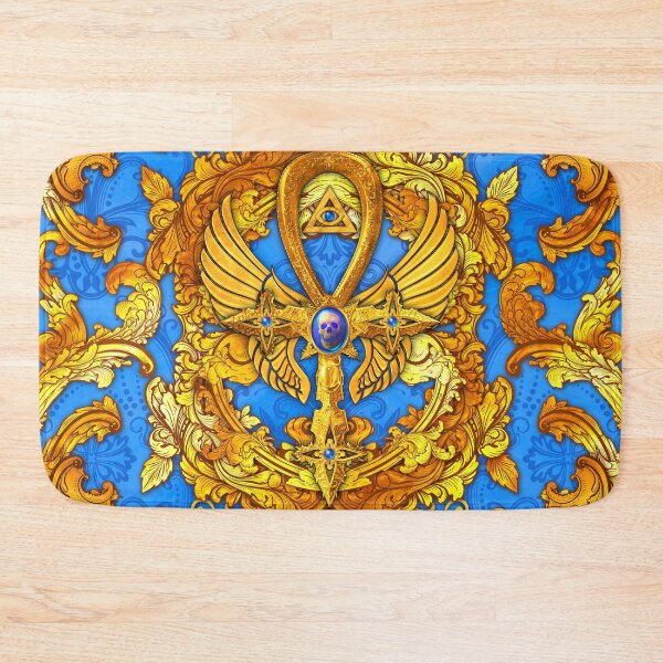 Item preview, Gold Ankh - Cyan designed and sold by Abysm Internal.