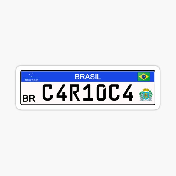 Item preview, Carioca Mercosur Brazil car plate designed and sold by Travellerz.