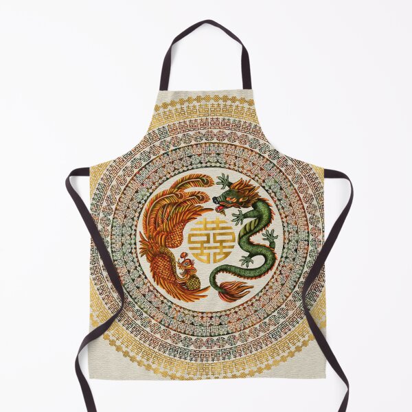 Item preview, Double Happiness Symbol with Phoenix and Dragon designed and sold by k9printart.