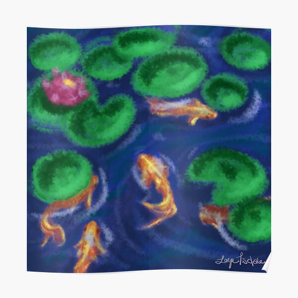 shimmering pond Poster