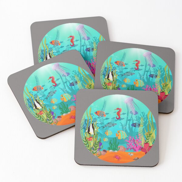 Item preview, Beautiful Underwater World colorful tropical Fish on a coral reef   designed and sold by mashmosh.