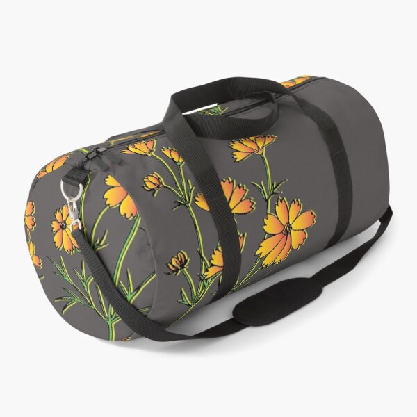 Item preview, yellow flowers, Seamless hand drawn pattern with yellow flowers on black background. designed and sold by mashmosh.