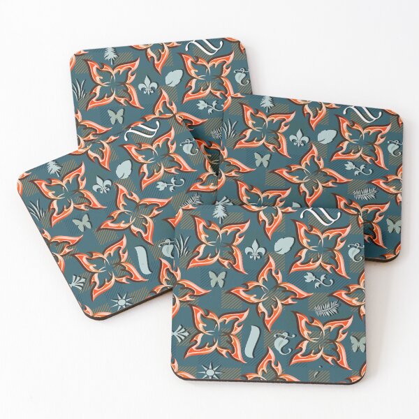 Item preview, burnig flame flower pattern designed and sold by hutofdesigns.