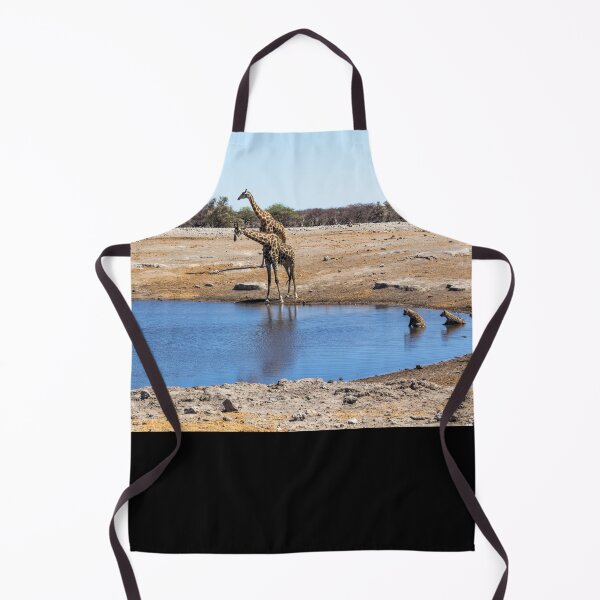 Item preview, Giraffes and Hyenas at the Water Hole - Etosha, Namibia designed and sold by holgermader.