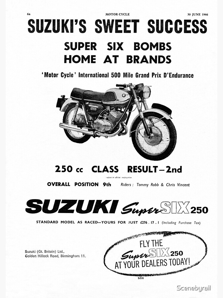 suzuki2951shjgeruページ 1966 Suzuki Motorcycle advert