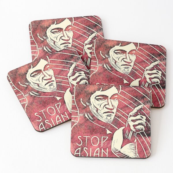Item preview, Stop Asian Hate - linocut print and design designed and sold by PixelPalmer.
