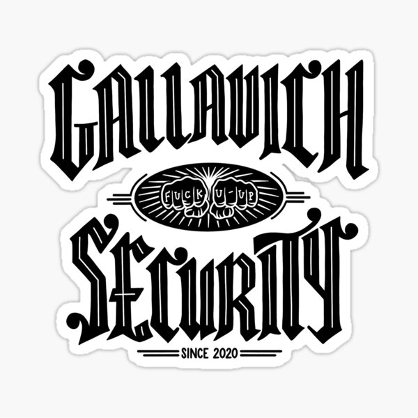 Gallavich Security - black Glossy Sticker