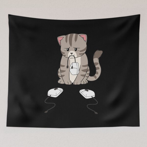 Item preview, Funny Computer PC Cat kitten Comic Manga Anime Kitty design designed and sold by Luxara1.