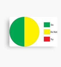 Do Or Do Not, There is No Try Pie Chart Canvas Print