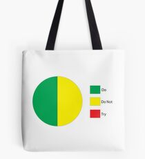 Do Or Do Not, There is No Try Pie Chart Tote Bag