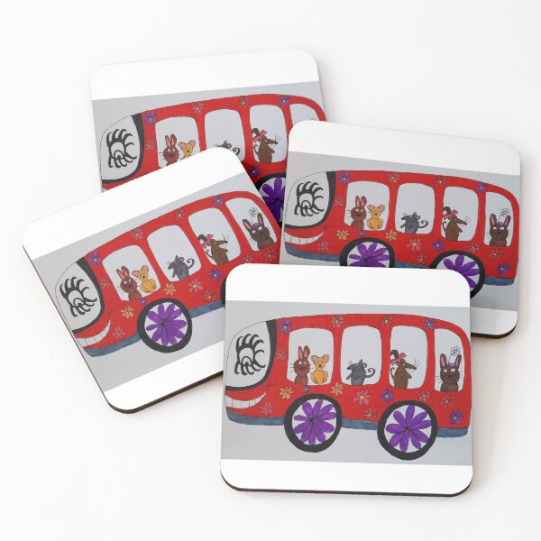 Item preview, Cute animal school bus designed and sold by beckiwragg.