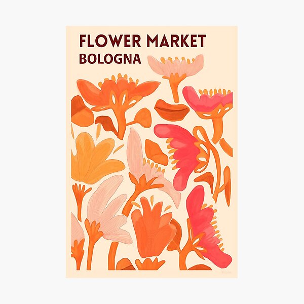 Flower Market Bologna Photographic Print