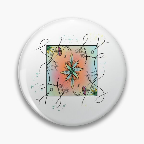 Aperçu de l'œuvre Carré de fleur en couleur créée et vendue par Ligeometry.