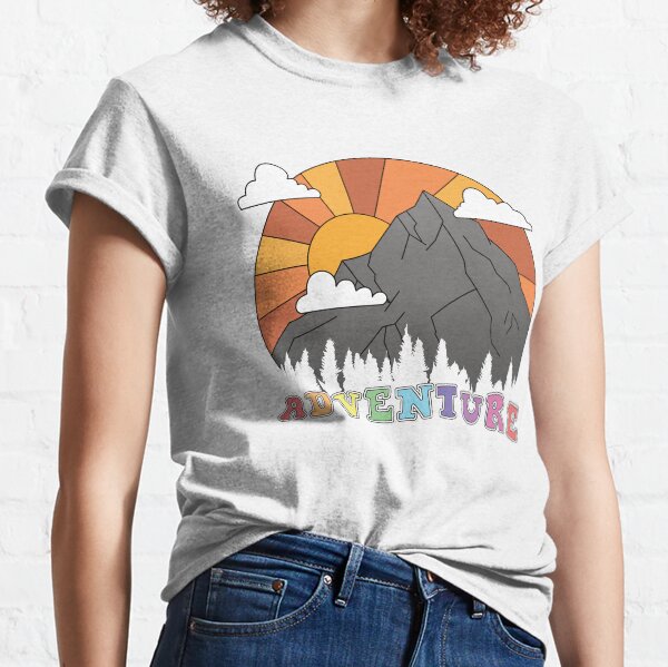 Retro Mountain Sunset Adventure Classic T-Shirt