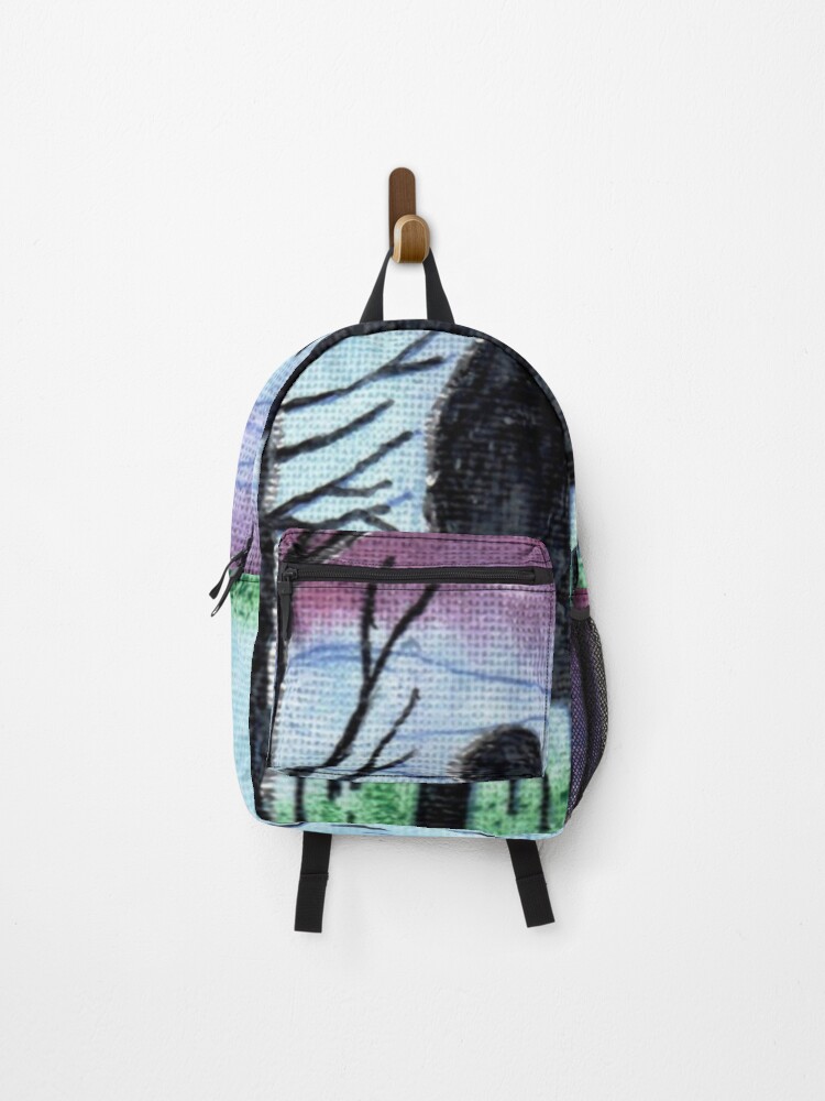 Thumbnail 1 of 3, Backpack, Waiting In The Mist designed and sold by waxinglyrical.