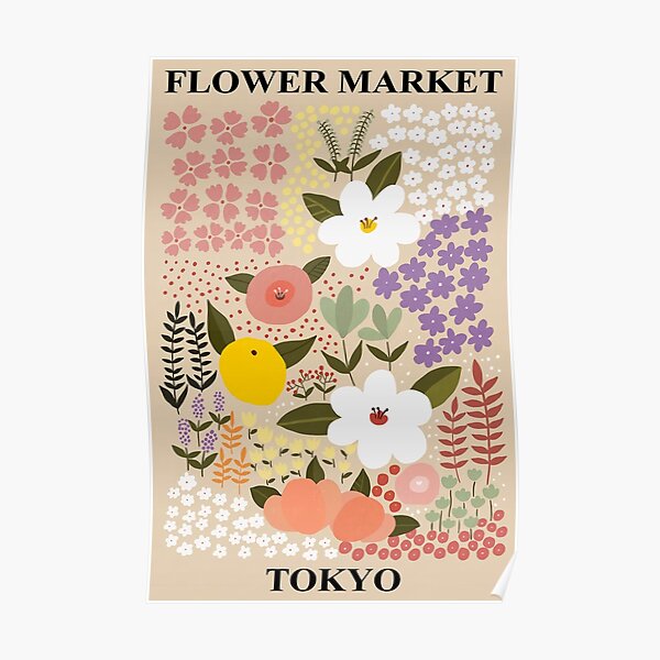 Flower Tokyo Market Poster