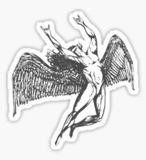 ICARUS THROWS THE HORNS - grey ***find hidden gems in my portfolio*** Sticker
