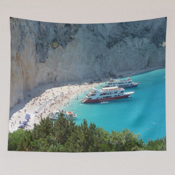 Item preview, Porto Katsiki beach and turquoise water in Lefkada, Greece - scenic designed and sold by Designbyfia.