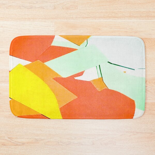 Item preview, Cut out colourful shapes red green melbourne art designed and sold by TramsmashGuy.