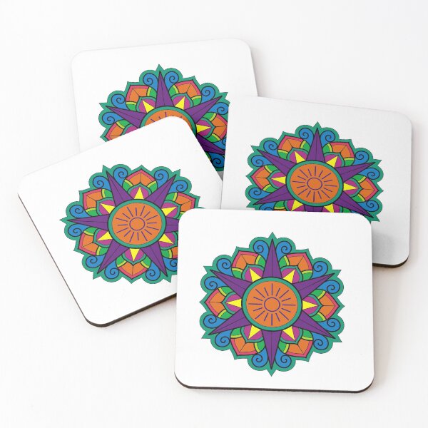 Artikelvorschau, Mandala bunte Kunstaufkleber entworfen und verkauft von kittycrafts.
