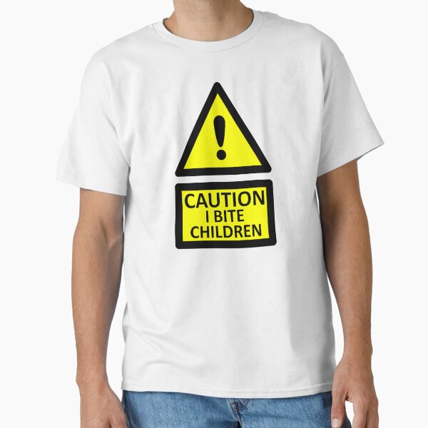 Item preview, caution i bite children designed and sold by CursedShirtCo.
