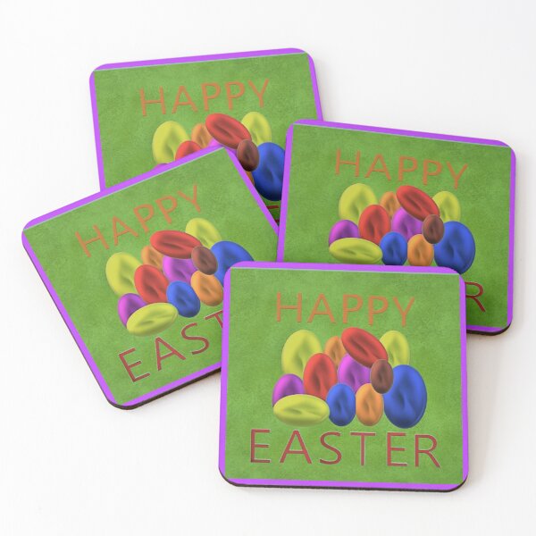 Item preview, Happy Easter Coloured Eggs designed and sold by MottoDigging.