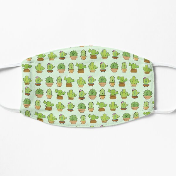 Repeating Cute Cactuses Mask