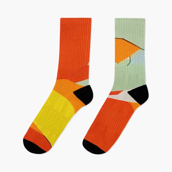 Item preview, Red orange random colour shapes pattern melbourne art designed and sold by TramsmashGuy.