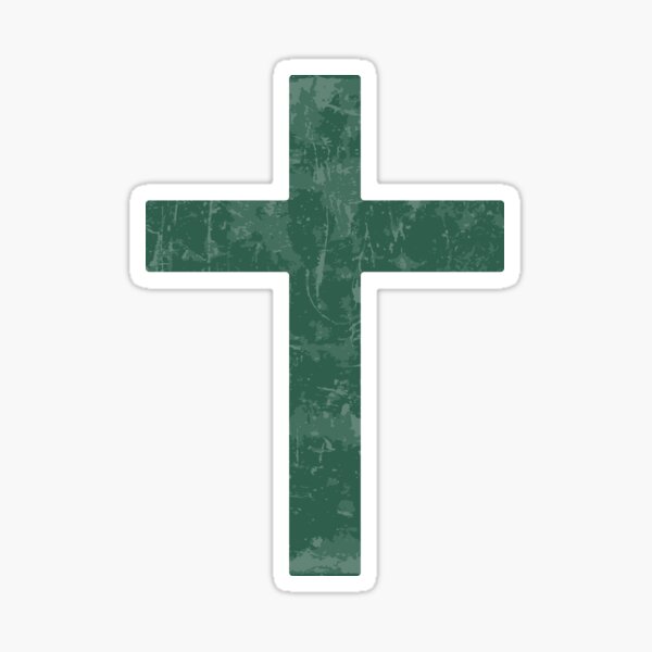 Item preview, Christian Cross (Green Lichen) designed and sold by John Uttley.