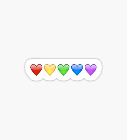 Rainbow Heart Emoji: Stickers | Redbubble