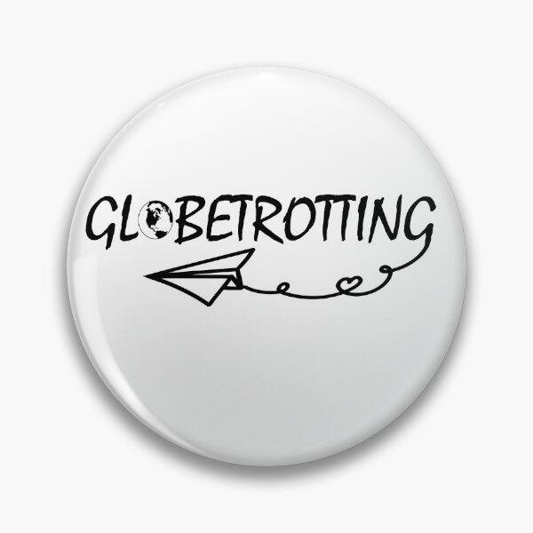 Item preview, Globetrotting Globetrotter black and white word globe design edition:  intricate black and white paper aeroplane heart sign intertwined with black and white minimalistic quote vintage typography designed and sold by Deegital18.
