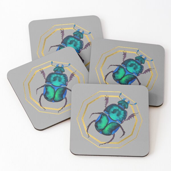 Item preview, Insect bug watercolor III gold  designed and sold by editanagy.