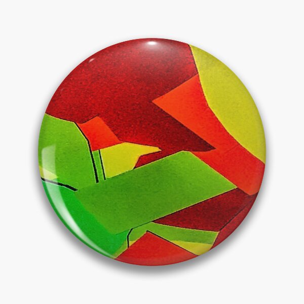 Item preview, Green Red random colour shapes pattern melbourne art designed and sold by TramsmashGuy.