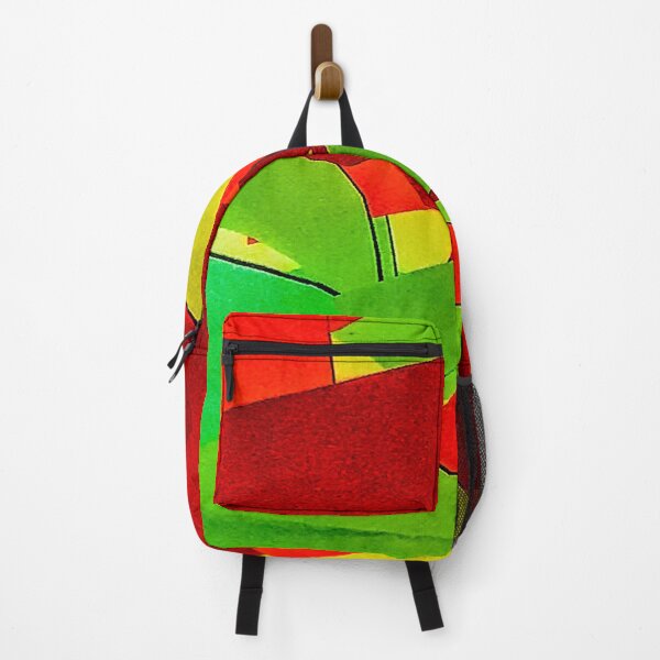 Item preview, Green Red random colour shapes pattern melbourne art designed and sold by TramsmashGuy.