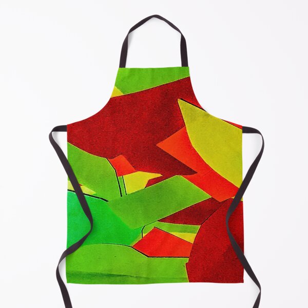 Item preview, Green Red random colour shapes pattern melbourne art designed and sold by TramsmashGuy.