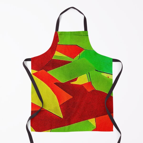 Item preview, Deep Green Red colour shapes pattern melbourne art designed and sold by TramsmashGuy.