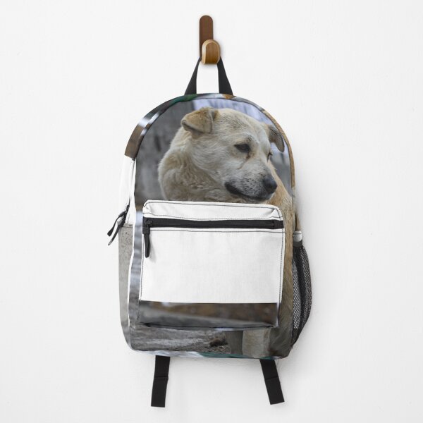 Item preview, Two street dogs -a mother dog and a puppy standing beside the road in front of snowy mountain in Sikkim, India designed and sold by FCEalin.