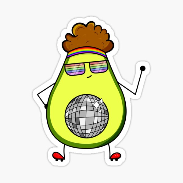 Disco Avocado Sticker